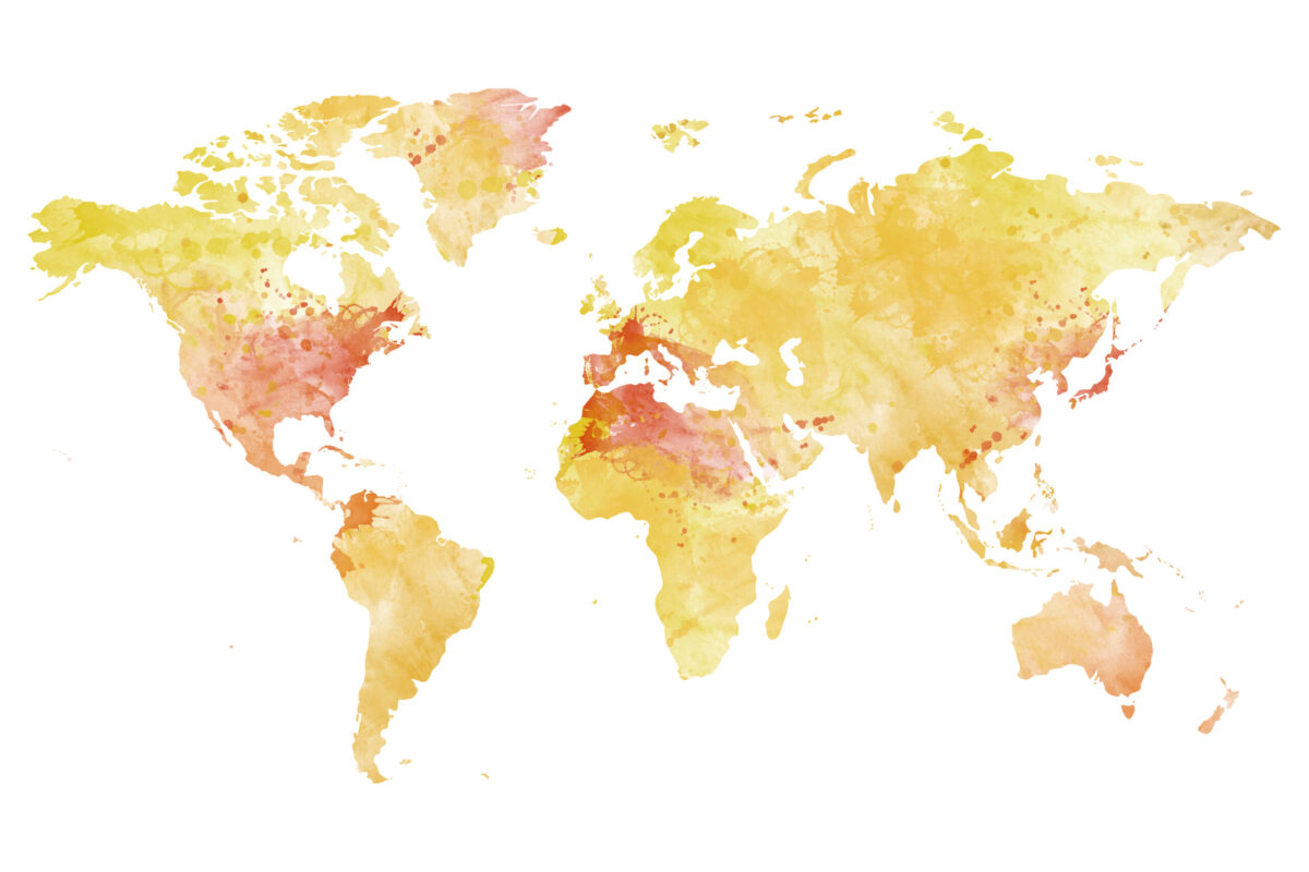 Carte du monde personnalisable à épingler Bleu carte punaise